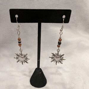 ❄️❄️ 5/$20❄️❄️ Fashion Jewelry Pierced Earrings Boho Sun Silver Tone Beads